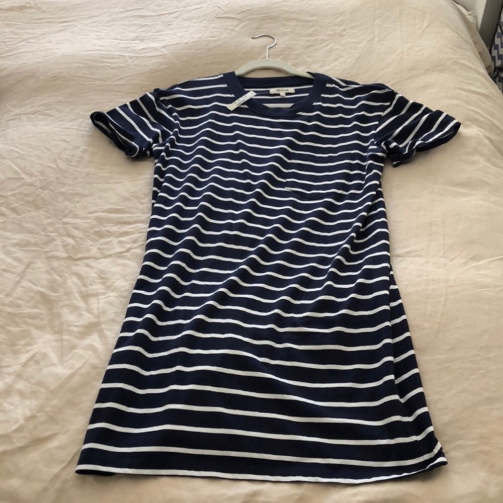 Madewell Striped Pocket Tee ( Midnight, M)